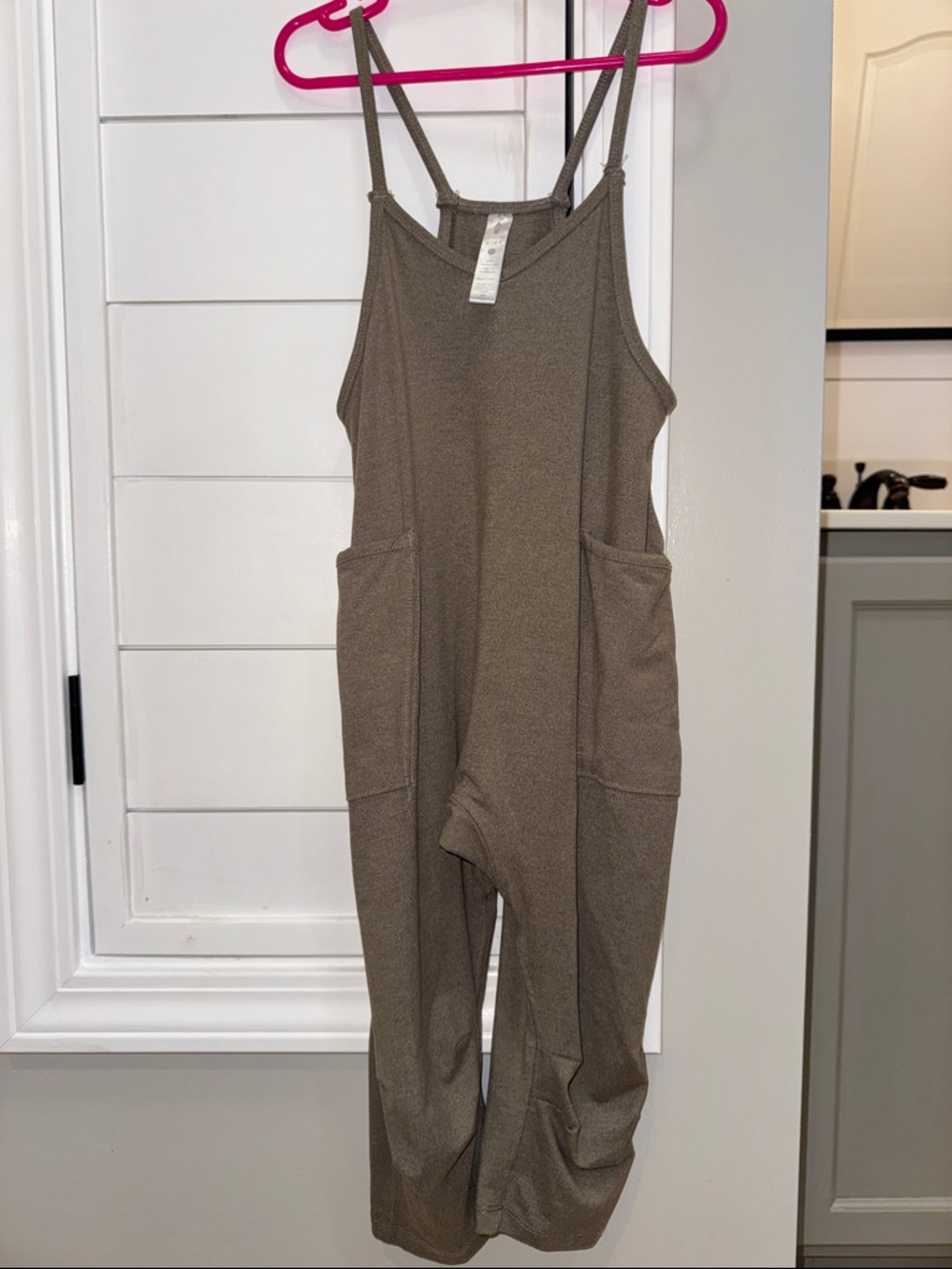 Fornia Toddler Taupe Relaxed Jumpsuit with Pockets